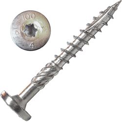 Screw Products Nova #16 in. X 2-1/2 in. L Star High Corrosion Resistant Stainless Steel Lag Screw 1