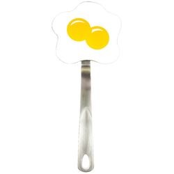 Tovolo Spatulart White and Yellow Nylon/Stainless Steel Egg Turner