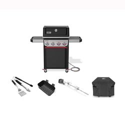 Weber Spirit E-425C NG Grill Bundle: Cover, Rotisserie, Condiment Holder, Tools