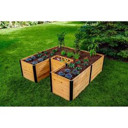 Vita Mezza 22 in. H X 72 in. W X 72 in. D Cedar Garden Planter Espresso Brown