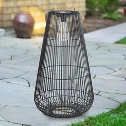 Exhart 21.5 in. Plastic Black Lantern