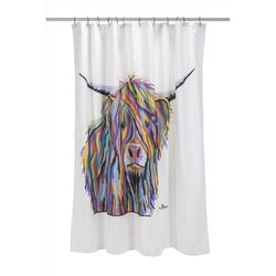 Croydex Angus Mccoo 70 in. H X 70 in. W Multicolored Animal Print Shower Curtain Polyester