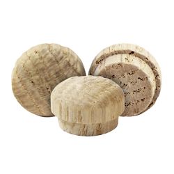 Richelieu Round Oak Button Plug 1/2 in. D X .63 in. L 25 pk Natural