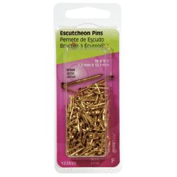 HILLMAN Anchor Wire 18 Ga. X 1/2 in. L Brass Escutcheon Pins 1 pk 2 oz