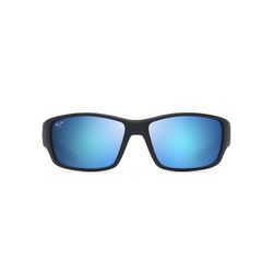 Maui Jim Local Kine Sunglasses Men's Soft Black/Sea Blue/Gray Frame Blue Hawaii Lens Polarized