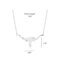 Montana Silversmiths Women's Longhorn Engraved Necklace