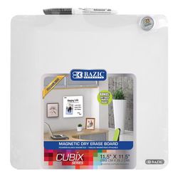 Bazic Products 11.5 in. H X 11.5 in. W Magnetic Dry Erase Board Tile