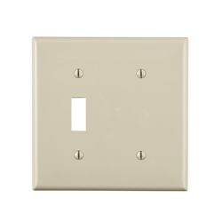 Leviton Light Almond 2 gang Thermoplastic Nylon Blank Wall Plate 1 pk