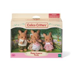 Calico Critters Hopper Kargaroo Family Dolls Plastic/Polyester 4 pc