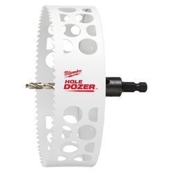 Milwaukee 6 in. High Speed Steel 2.3 in. L X 3/8 in. D Hole Saw Arbor