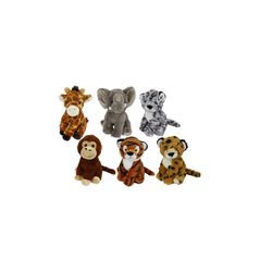 Multipet For Dog Multicolored Plush ECO Safari Dog Toy 1 pk