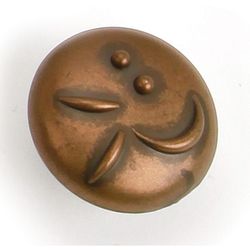 Laurey Graffiti Round Cabinet Knob 1-3/8 in. D 1-5/16 in. Stonewashed Bronze 1 pc