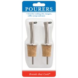 Harold Import Brown Steel/Wood Wine Pourer