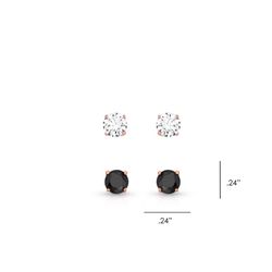 Montana Silversmiths Women's Opposite Double CZ Black/White Earrings