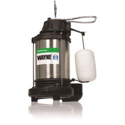 Wayne 1/3 HP 4600 gph Stainless Steel Vertical Float Switch AC Sump Pump 8 ft.