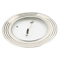 RSVP International Endurance Glass/Stainless Steel Lid 7-12 in. Silver