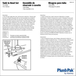 Plumb Pak Tank to Bowl Bolts Black Brass For Kohler