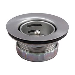 Plumb Pak Jr. Duo 2-1/2 in. D Chrome-Plated Stainless Steel Sink Strainer Silver