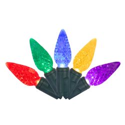 Celebrations Platinum LED C6 Multicolored 50 ct String Christmas Lights 25 ft.
