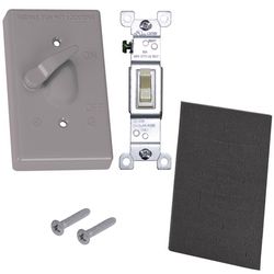 Sigma Rectangle Die-Cast Metal 1 gang 4.57 in. H X 2.83 in. W Toggle Switch and Cover