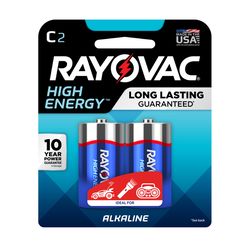 Rayovac High Energy C Alkaline Batteries 2 pk Carded