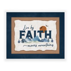 P Graham Dunn 11.75 in. H X 14.75 in. L Multicolored MDF Live by Faith Wall Decor