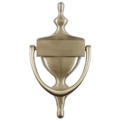 Ace 7 in. L Satin Nickel Brass Door Knocker