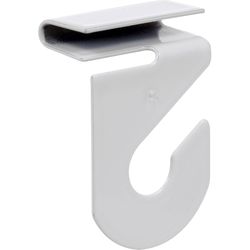 HILLMAN Small White Steel 1.55 in. L Ceiling Track Hanger 2 lb 4 pk