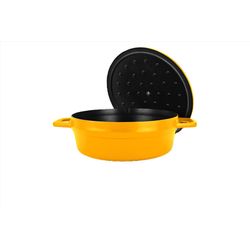 All American 1930 Cast Aluminum Dutch Oven Yellow