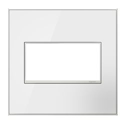Legrand Adorne White 2 gang Thermoplastic Nylon Decorator Wall Plate 1 pk
