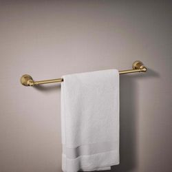 Kohler Facile Vibrant Brushed Moderne Brass Gold Towel Bar 24 in. L Metal