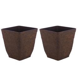 Alpine Stone Planter Brown