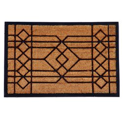 Calloway Mills Windgate 2 W X 3 L Black/Brown Rectangle Coir Door Mat