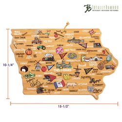 Totally Bamboo Fish Kiss 16 in. L X 10 in. W X 1 in. Bamboo Iowa Serving & Cutting Board