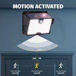 Bell & Howell Bionic Black Motion-Sensing LED Solar Wall Light