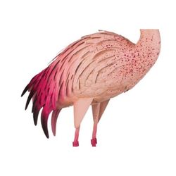 Regal Art & Gift Pink Metal 35.75 in. H X 15.25 in. L Speckled Flamingo Outdoor Decoration