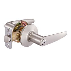 Ace Straight Lever Satin Nickel Privacy Lockset 1-3/4 in.