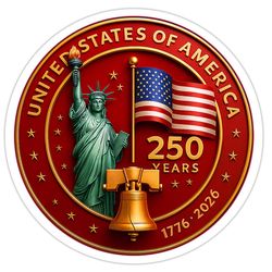 Fan Creations America 250 Sticker Vinyl 1 pk