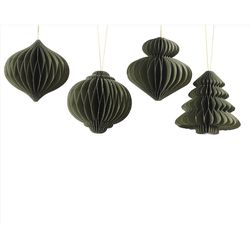 Decoris Green Paper Ornaments