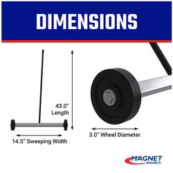 Magnet Source 41 in. Magnetic Mini Sweeper 30 lb. pull