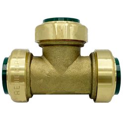 Redigrip Push to Connect 1/2 in. Push X 1/2 in. D Push Brass Tee