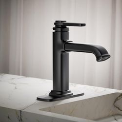 Kohler Envelu Matte Black Modern Single-Handle Bathroom Sink Faucet 4 in.