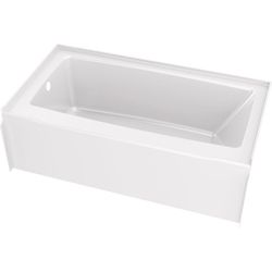 Delta Classic 500 18 in. H X 32 in. W X 60 in. L White Bathtub