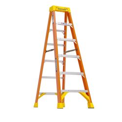 Werner 6 ft. H Fiberglass Step Ladder Type IA 300 lb. cap.