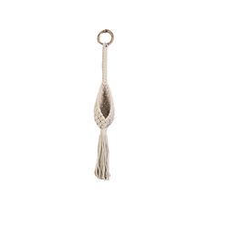 Meesh Drops Natural Macrame 22 in. H Small Pouch Plant Hanger 1 pk