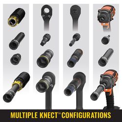 Klein Tools KNECT 1/4 in. drive 6 Point Impact Socket Set 32 pc