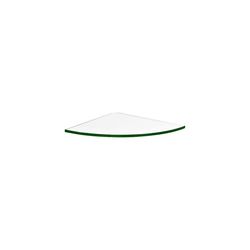 Dolle 0.31 in. H X 9.8 in. W X 9.8 in. D Clear Glass Corner Shelf