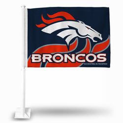 Rico Multicolored Broncos Car Flag 6 pk