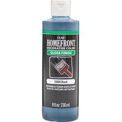 Homefront Gloss Black Craft Paint Exterior and Interior 8 oz