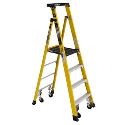 Werner 4 ft. H Fiberglass Podium Platform Ladder Type IAA 375 lb. cap.